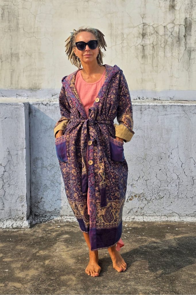 Płaszcz / kimono w roślinny wzór