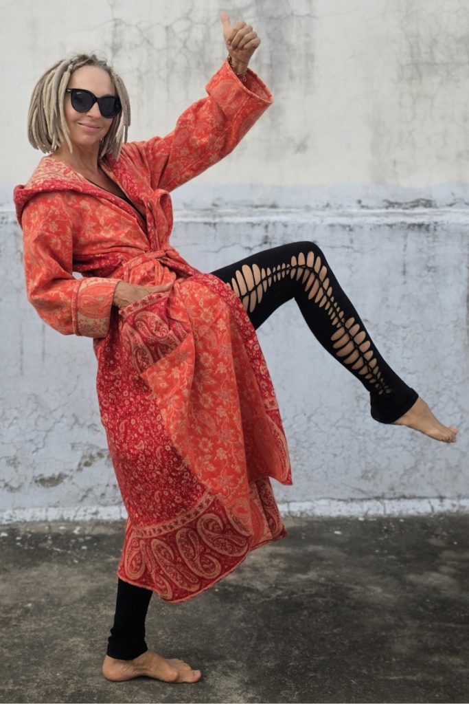 Płaszcz / kimono w roślinny wzór [kolor 2]