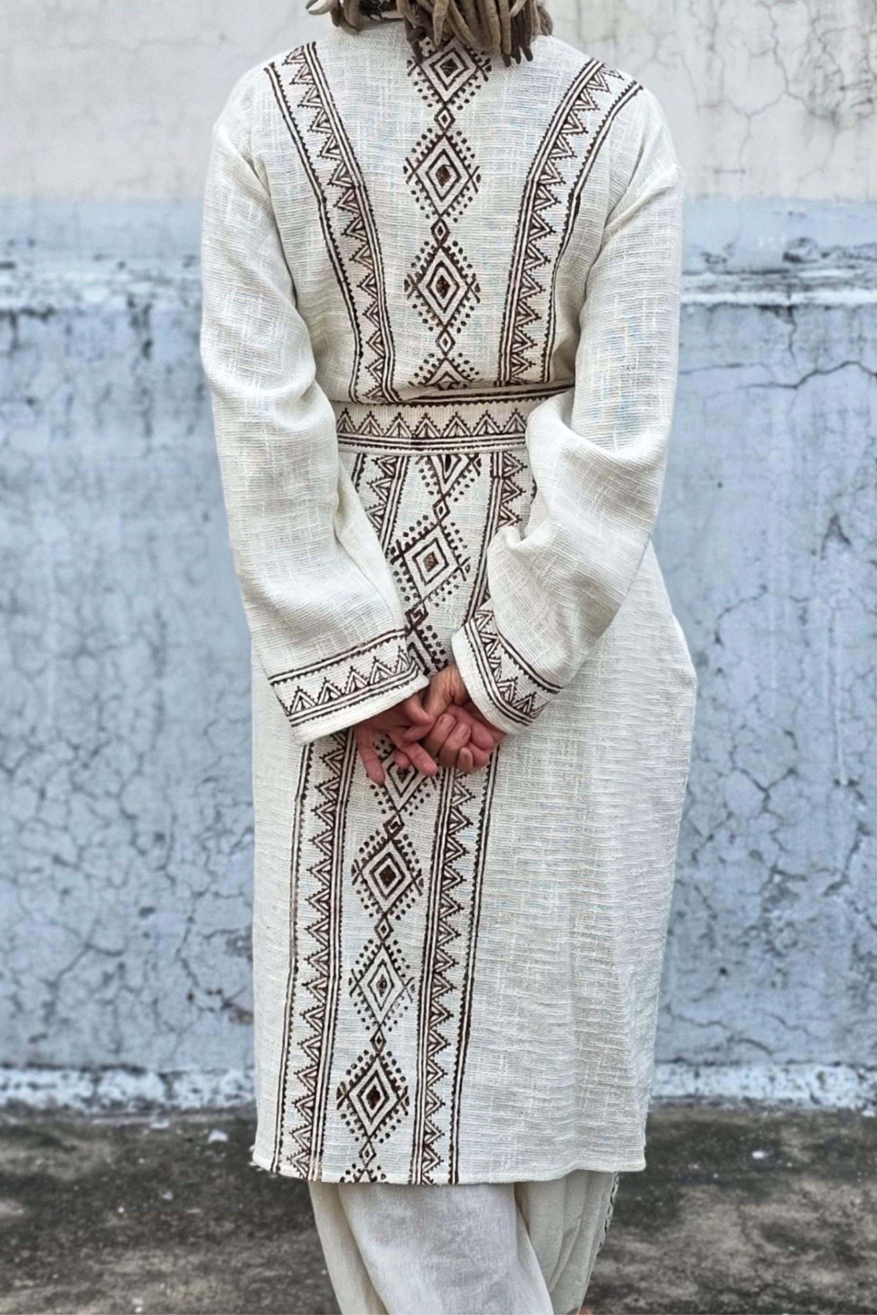 Kimono etniczne z pasem - obrazek 2